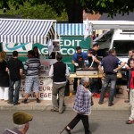 Foire de tarascon-le stand vu de loin